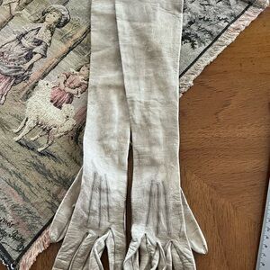 Antique  French kidskin leather ladies Opera gloves